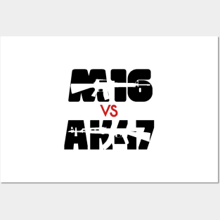 AK47 VS M16 RIFLE Posters and Art